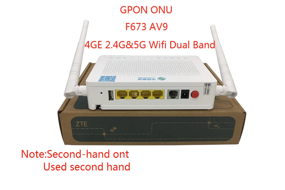 Бесплатная доставка F673AV9 F673AV9A двухдиапазонный 4GE + 1TEL + 2USB + AC 5G Wifi Ont ONU Gpon английская версия OLT б/у без питания Бесплатная доставка F673AV9 F673AV9A двухдиапазонный 4GE + 1TEL + 2USB + AC 5G Wifi Ont ONU Gpon английская версия OLT б/у без питания