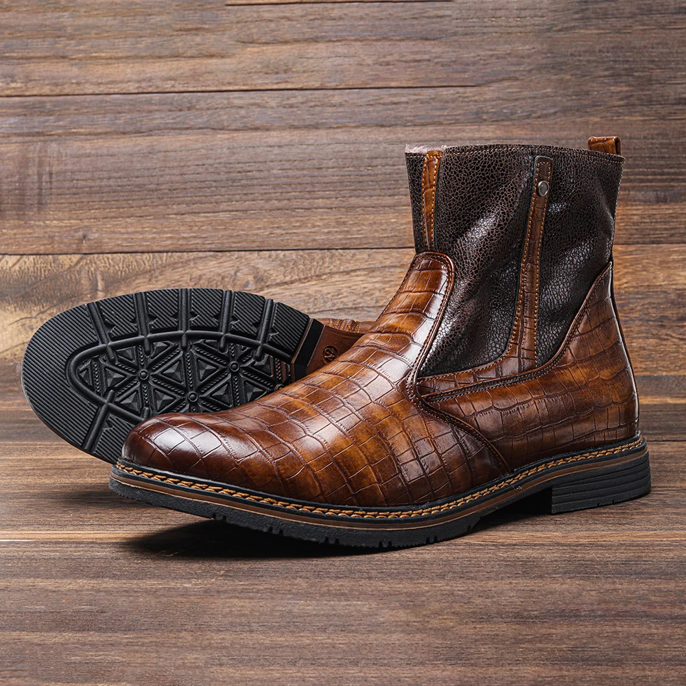 

Fashion Winter Boots for Men Leather Warm Snow Boots Comfortable Men Winter Shoes Boots for Men Shoes Man Designer Shoes Men