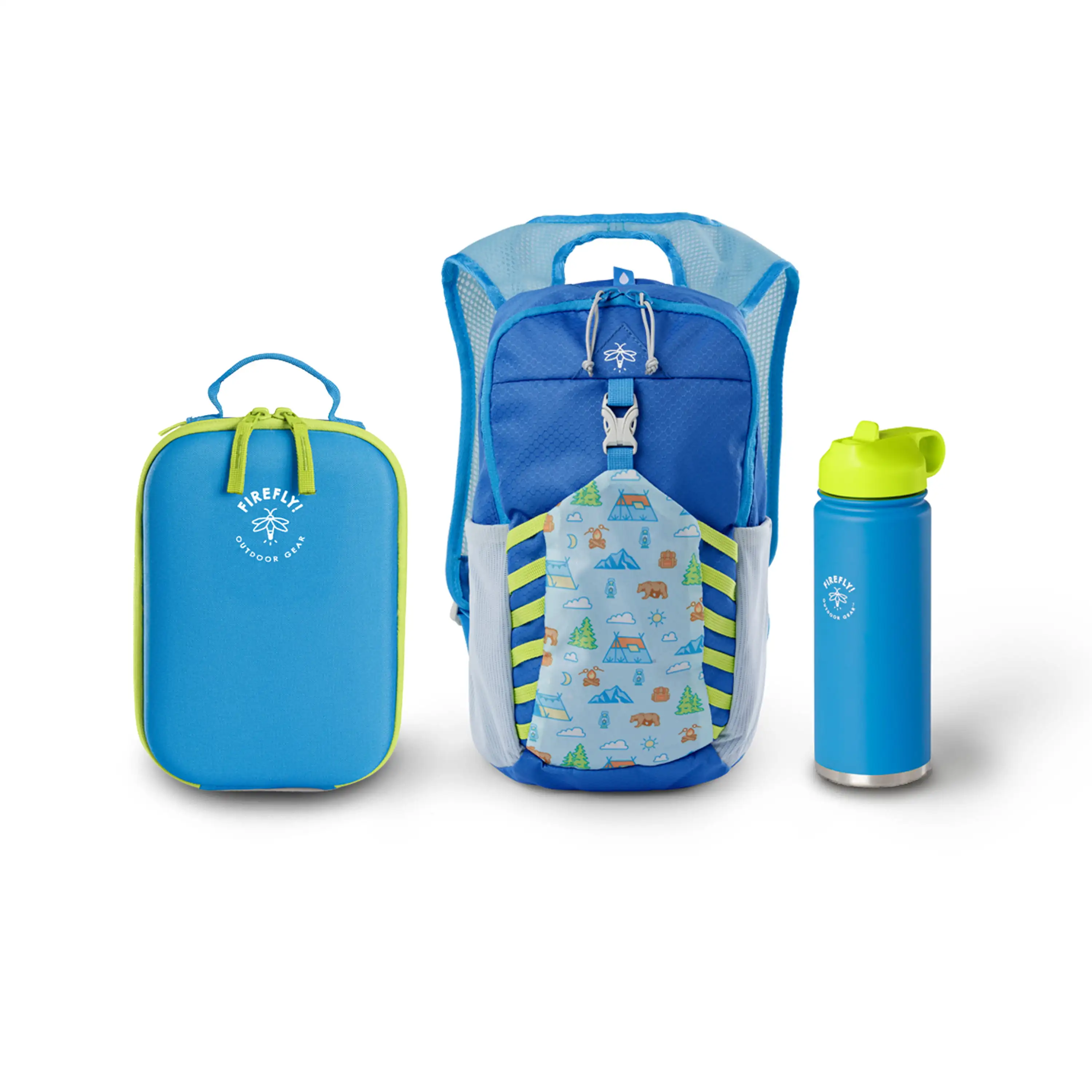 

Firefly Camping Gear 10 ltr. Backpacking Backpack, Blue and Green