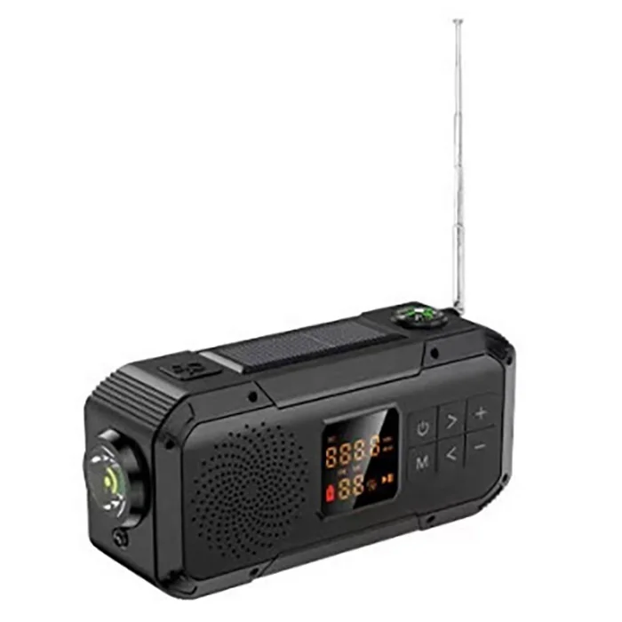 

Multi-function Portable Emergency Am/fm Solar Hand-crank Radio Outdoor With Bright Flashlight