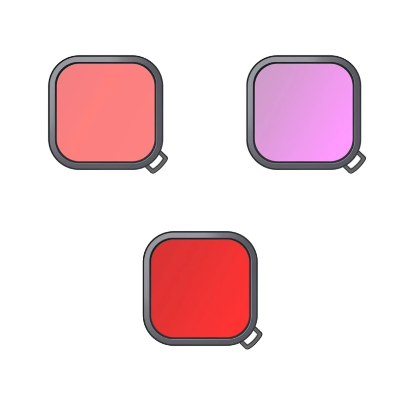 

Погружной фильтр 57EC с красным пурпурным креплением красного цвета для Gopro Hero 10 9 черный корпус