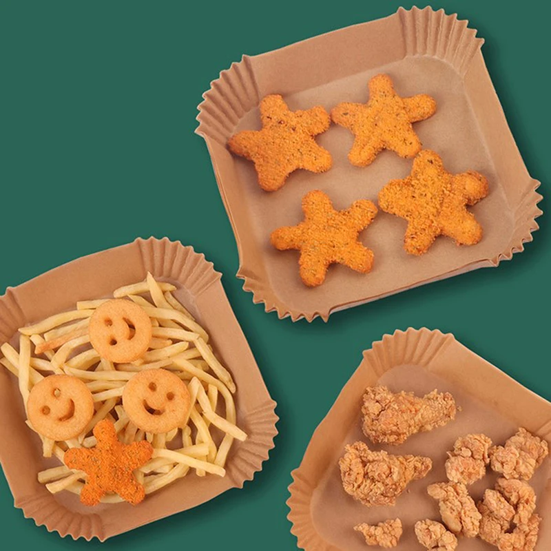 Одноразовая бумажная вкладыш для фритюрницы лоток кухонного гриля пергаментная