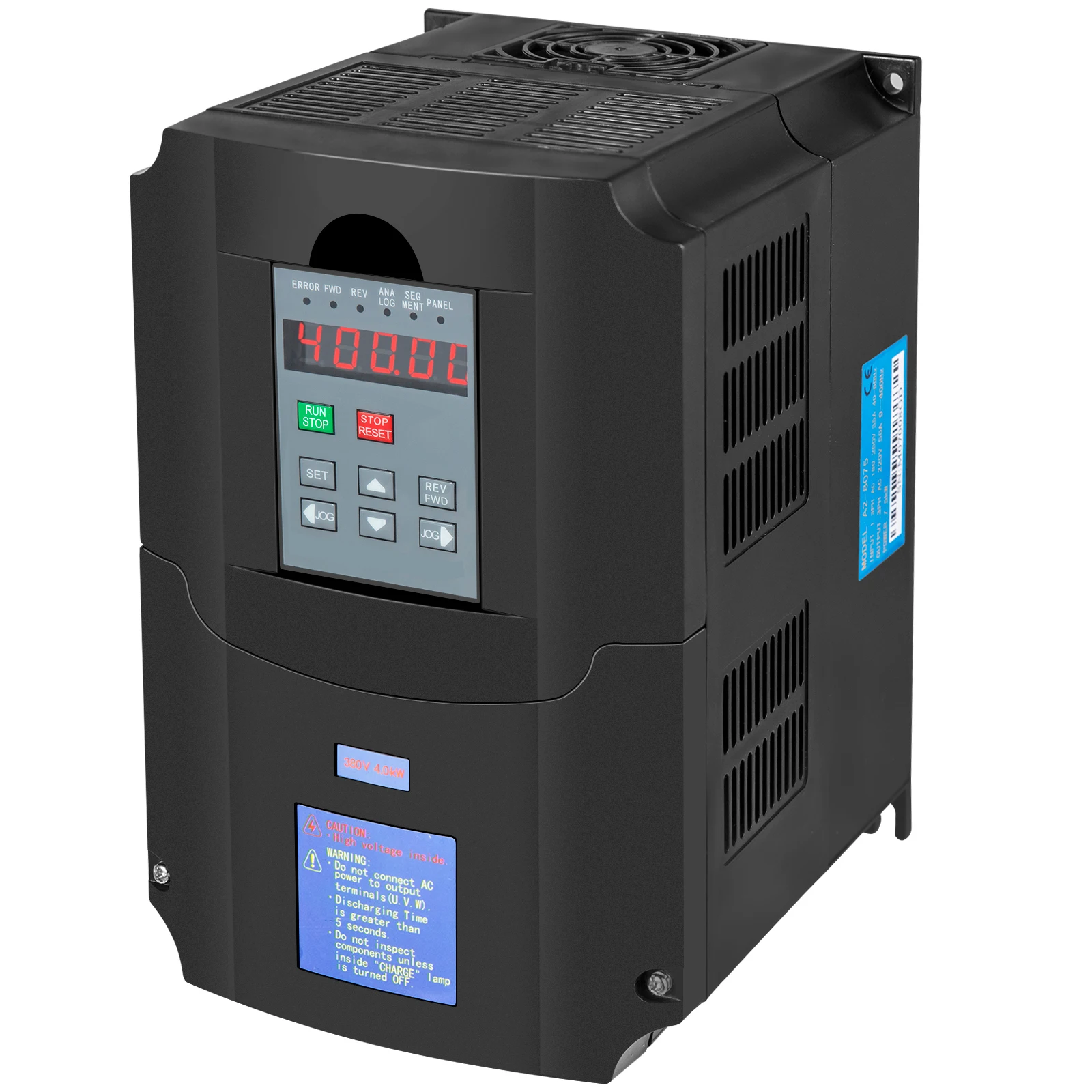 

VEVOR 2.2KW 4KW Variable Frequency Drive Inverter 380V Output Frequency Converter 3P Economic VFD Spindle Motor Speed Controller