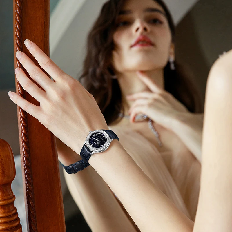 CARNIVAL Brand Fashion Wrist Watches for Women Ladies Luxury Sapphire Leather Girl Quartz Wristwatch Waterproof 2023 Reloj Mujer enlarge