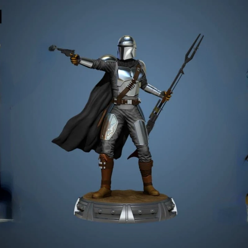 

Anime Figure War Game Mandalorian 1/24 Scale 95mm Miniatures GK Resin Model Kit Diy Unassembled and Unpainted Diorama Toys Gifts