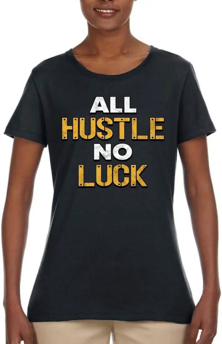Мужская футболка All Hustle No Luck вдохновляющего спортзала/тренировок