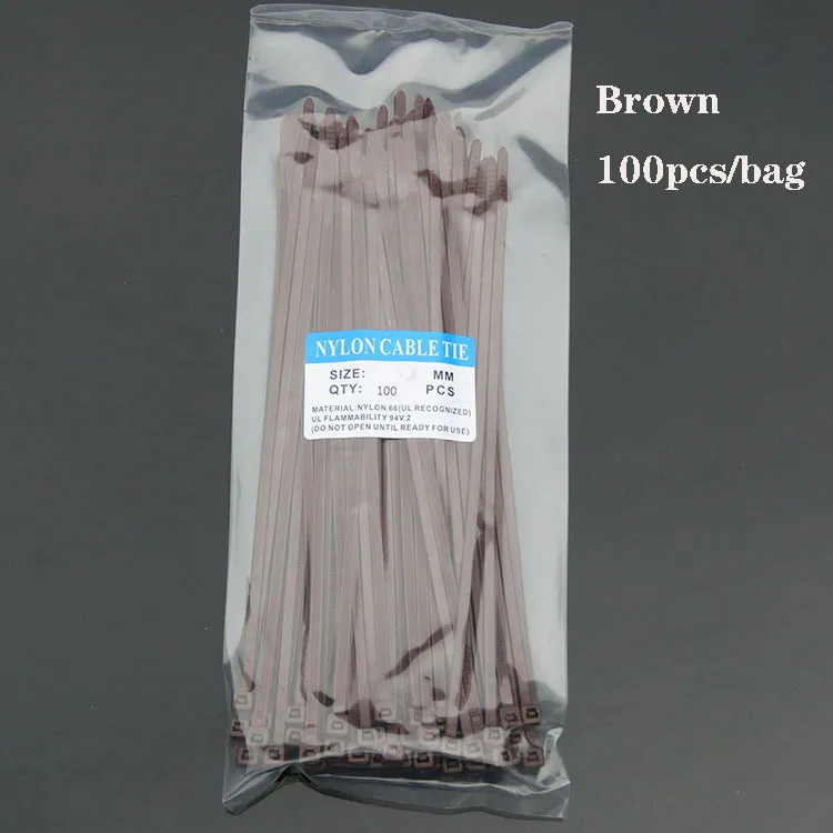 

Самоблокирующиеся кабельные стяжки Пластиковые нейлоновые проволочные стяжки Кабельные стяжки 3*100 3*200 разные цвета 500 шт. Нейлоновые стяжки Застежка-петля Кабельный органайзер