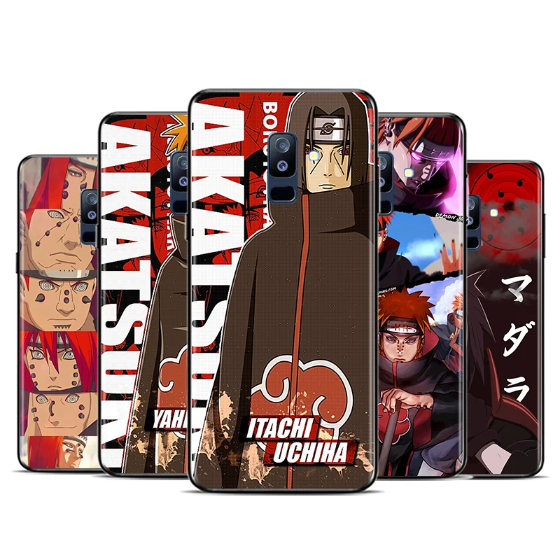 

All members of Naruto Akatsuki For Samsung Galaxy A9 A8 Star A750 A7 A6 A5 A3 Plus 2018 2017 2016 Bright Black Phone Case