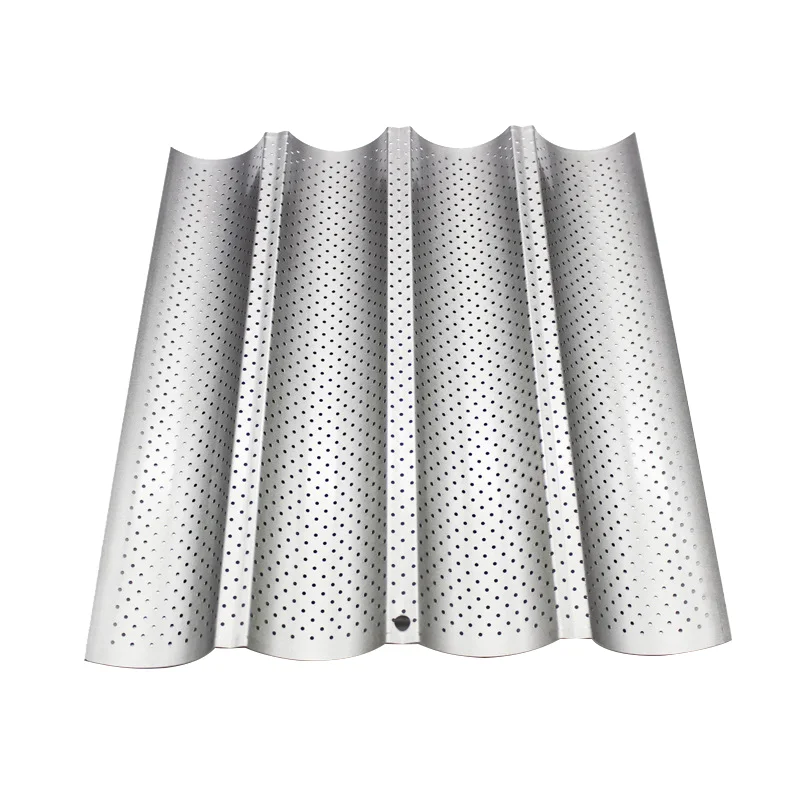 

French Bread Pan, Stainless Steel Bread Nonstick Perforated Pan for Cooking