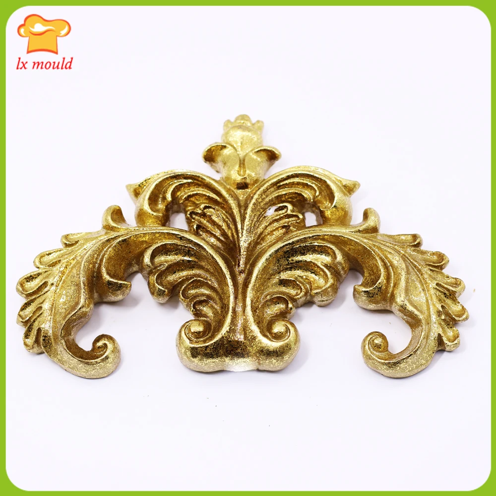 

LXYY Baroque Decoration Cake Molds Large Retro Brooch Silicone Mould Soap Candle Aromatherapy Tools