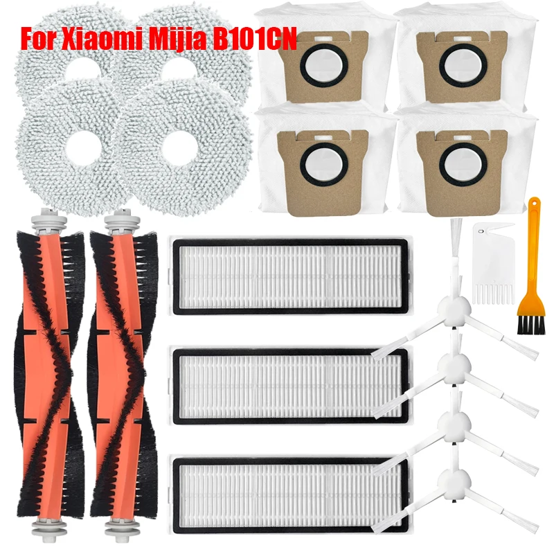 Accessories For Xiaomi Mijia B101CN  Robotic Vacuum Cleaner Main Side Brush Dust Bags Mop Pads Hepa FIlter Parts Replacement