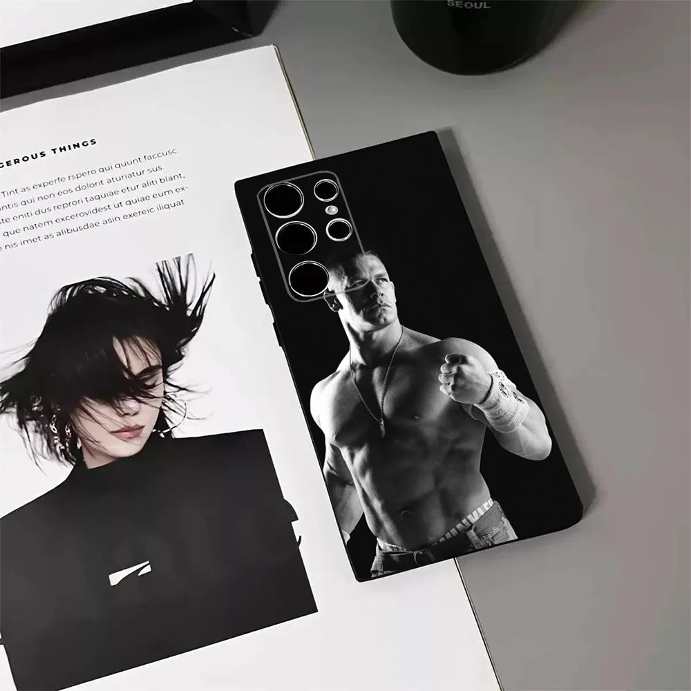 Чехол для телефона J-John C-Cenas actor Samsung S24 23 22 30 21 10 9 Ultra Plus Lite FE 5G черный мягкий чехол