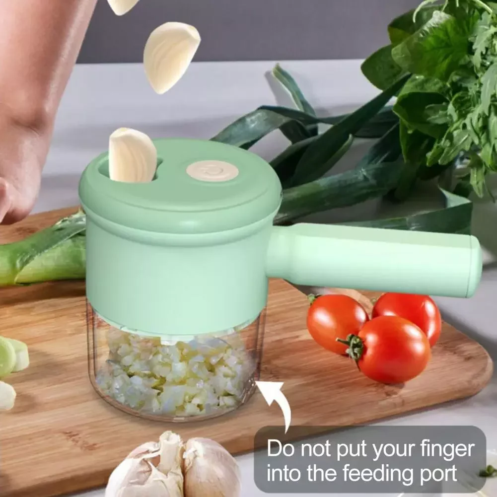 

NEW2023 1 Set Fashion Rechargeable Stainless Steel Blade Vegetable Cutter Shrimp Meat Garlic Mincer Kitchen Tool for Restaurant