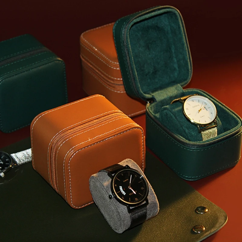 

Leather Watch Gift Box Watch Box Single Watch Storage for Case Wristwatch Display for Valentine Men Women