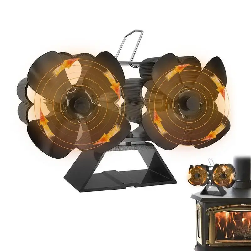 

Fireplace Fan 8 Blade Wood Stove Accessories No Battery Required Wood Stove Fan Heat Powered For Wood Burning Stove Pellet Log
