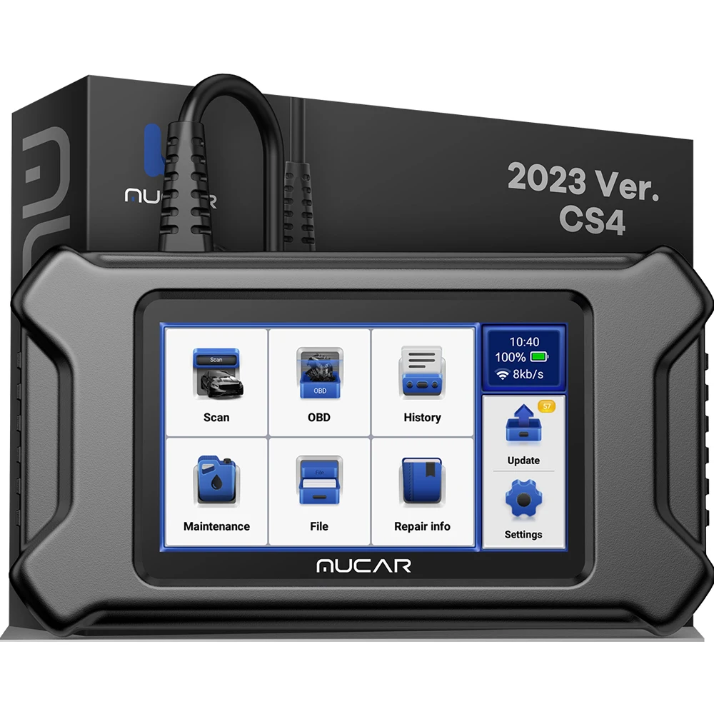 MUCAR CS6 CS4 OBD2 Сканер ABS Тормозная система двигателя Диагностический инструмент Масло DPF TBA TPMS 28 Сброс службы Срок службы Бесплатное обновление Wi-Fi