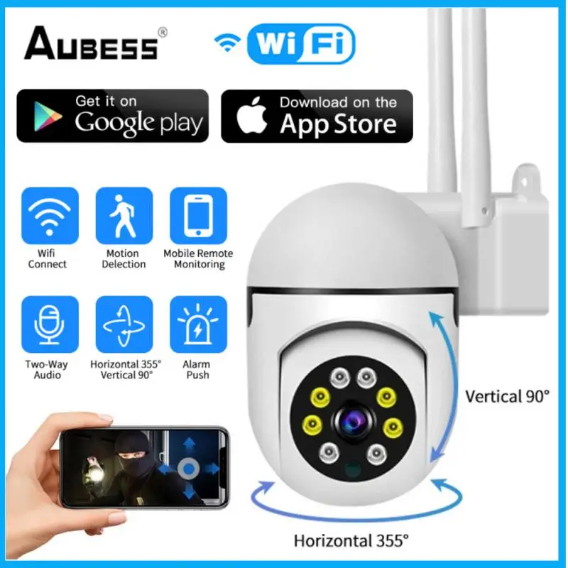 

New 1MP PTZ Wifi IP Surveillance Camera Outdoor 4X Digital Zoom AI Human Detect Wireless Camera H.264 Audio Security CCTV Camera