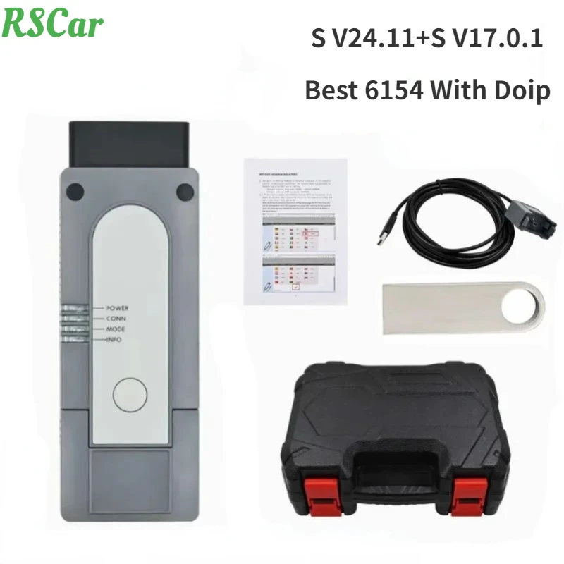 Лучший 6154A полностью оригинальный корпус DOIP UDS CAN FD новый V24.1.1 FW обновление OBD2