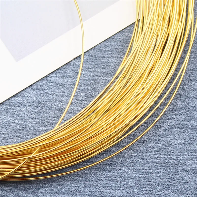 50cm Solid 925 Sterling Silver Gold-plated Wire DIY bracelet Necklace Earrings Fine Jewelry Making Finds And Components