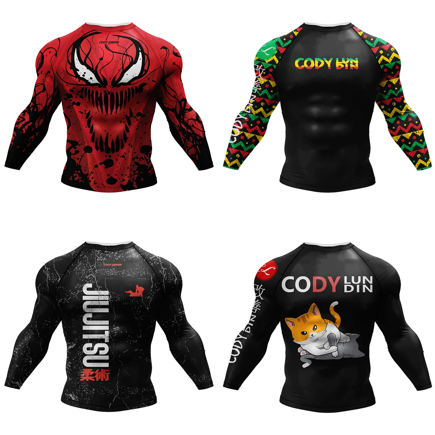 Футболка с рисунком MMA Rashguard pria kualitas tinggi pelindung ruam Jiu Jitsu боксерский карандаш
