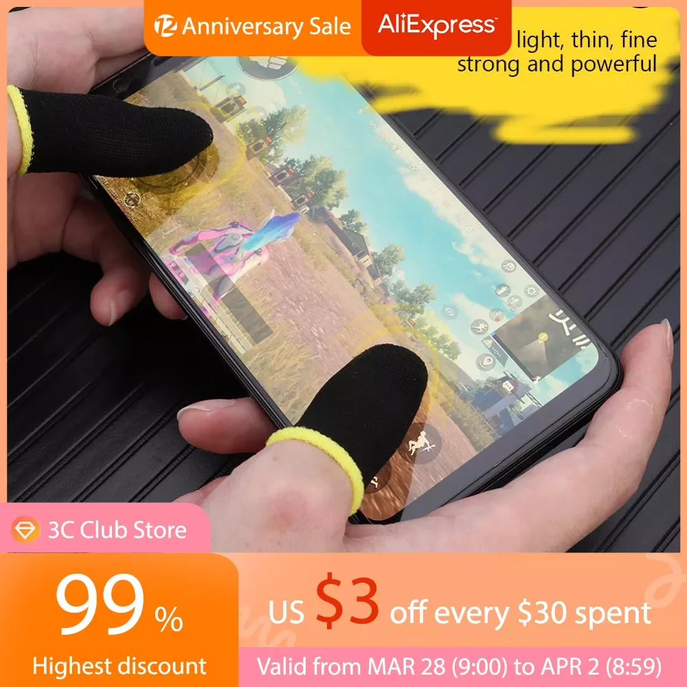 

1Pair Knitted Breathable Mobilphone Games Finger Sleeve Touch Trigger for Genshin Impact PUBG Mobile Phone Game Accessories