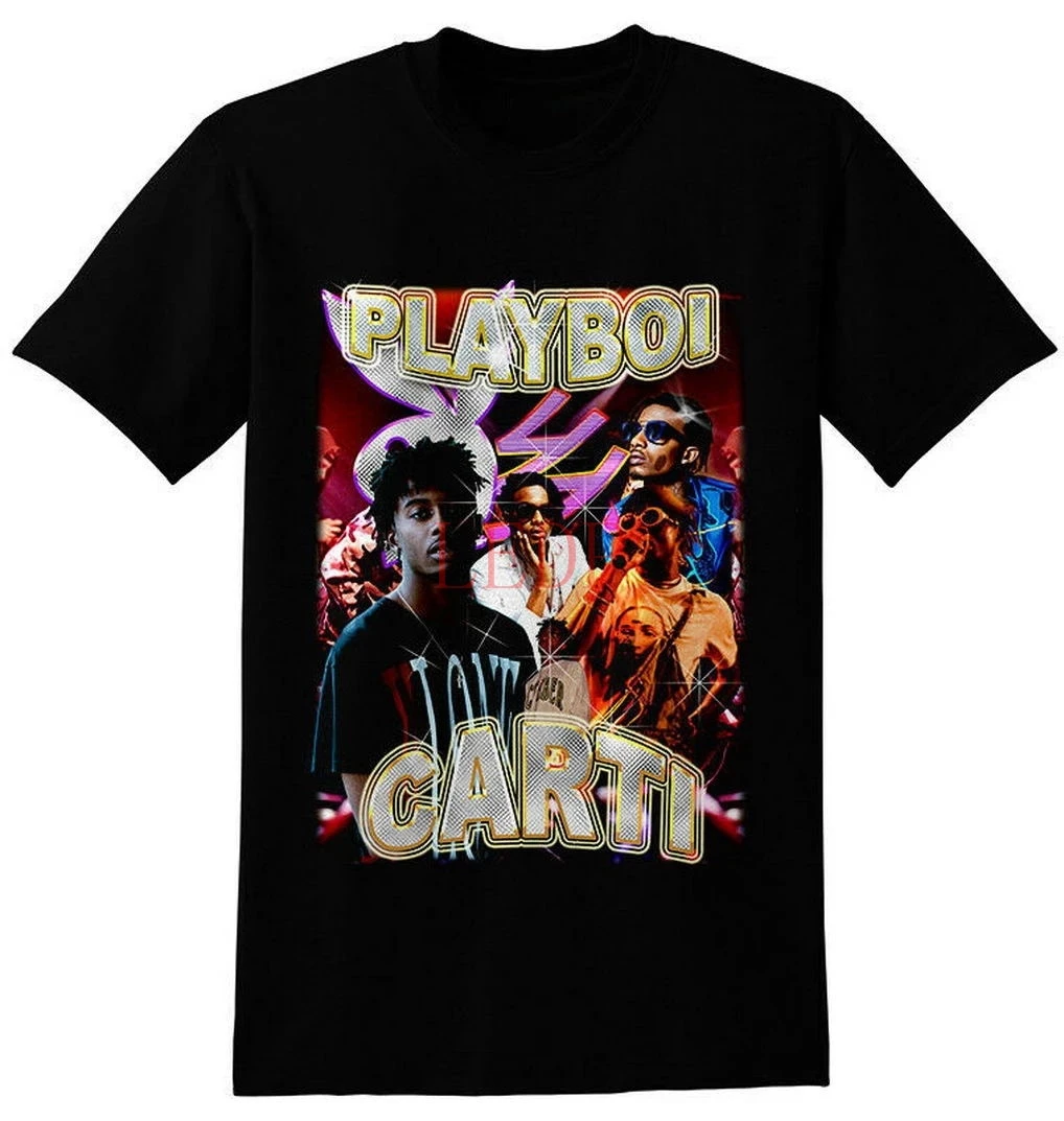 

Playboi Carti HIP HOP RAP Black T shirt