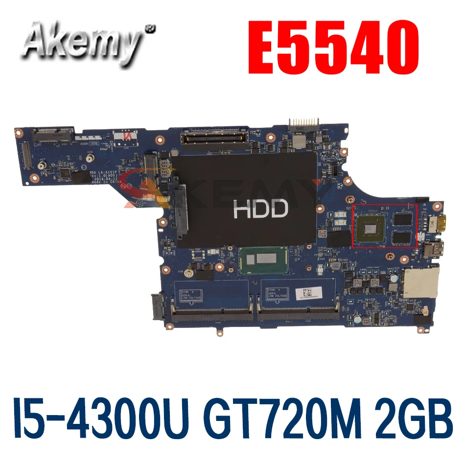 Материнская плата CN-0WYN1T для ноутбука DELL E5540 с процессором SR1ED I5-4300U GT720M 2 Гб GPU VAW50