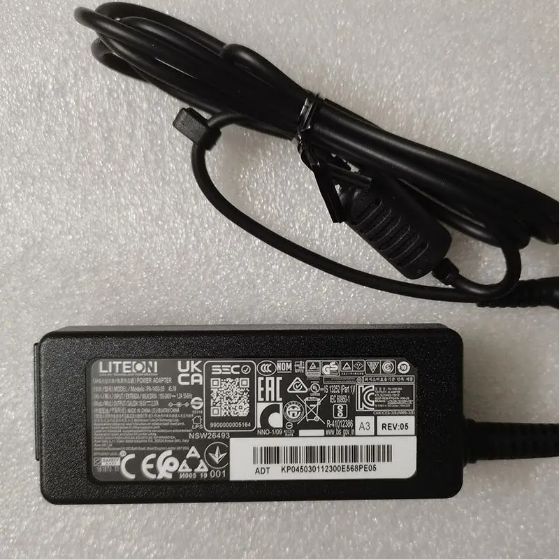 NEW OEM LITEON 19V 2.37A 45W PA-1450-26(3.0mm*1.1mm) for Acer Spin 5 SP513-52N SP513-53N Genuine Puryuan AC Adapter