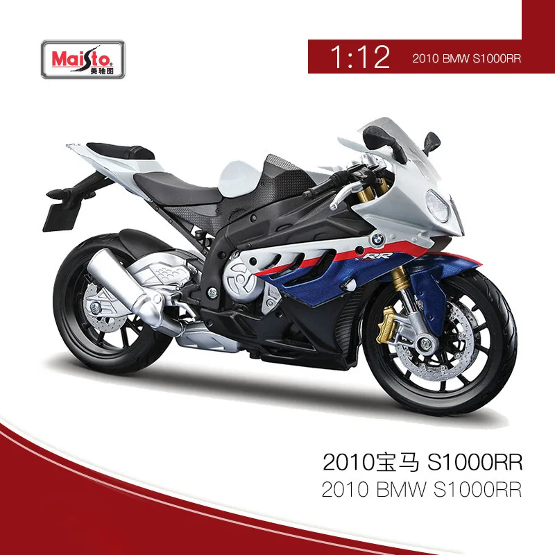Maisto 1:12 BMW S1000RR Модель мотоцикла Статические литые автомобили Коллекционные хобби
