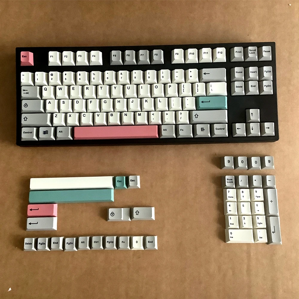 

Retro 9009 Keycap Set for 64 68 84 87 104 980 108 65% Tada68 75% Keycool84 Leopold 980 Mechanical keyboards PBT Keycaps