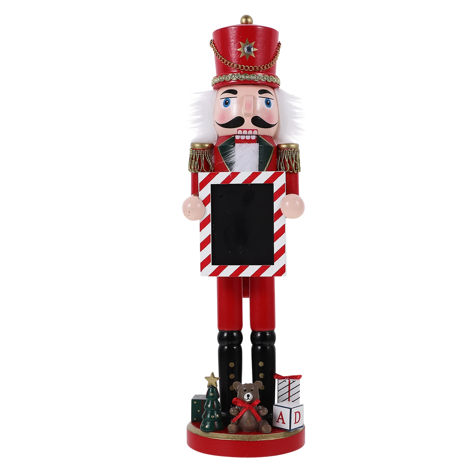 

Tabletop Wood Craft Nutcracker Puppet Xmas Nutcracker Decoration Wooden Nutcracker Model