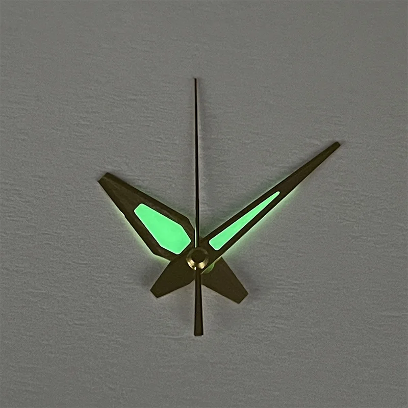 High-End Quality Stainless Steel/Golden Color Watch Hand Super Green Luminous Flat Top Second Needle Fit NH35/36/7S26 Movement