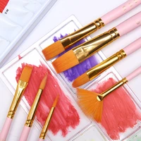 10 pcs professional paint brushes different shape nylon hair artist painting brush for acrylic oil watercolor art supplies