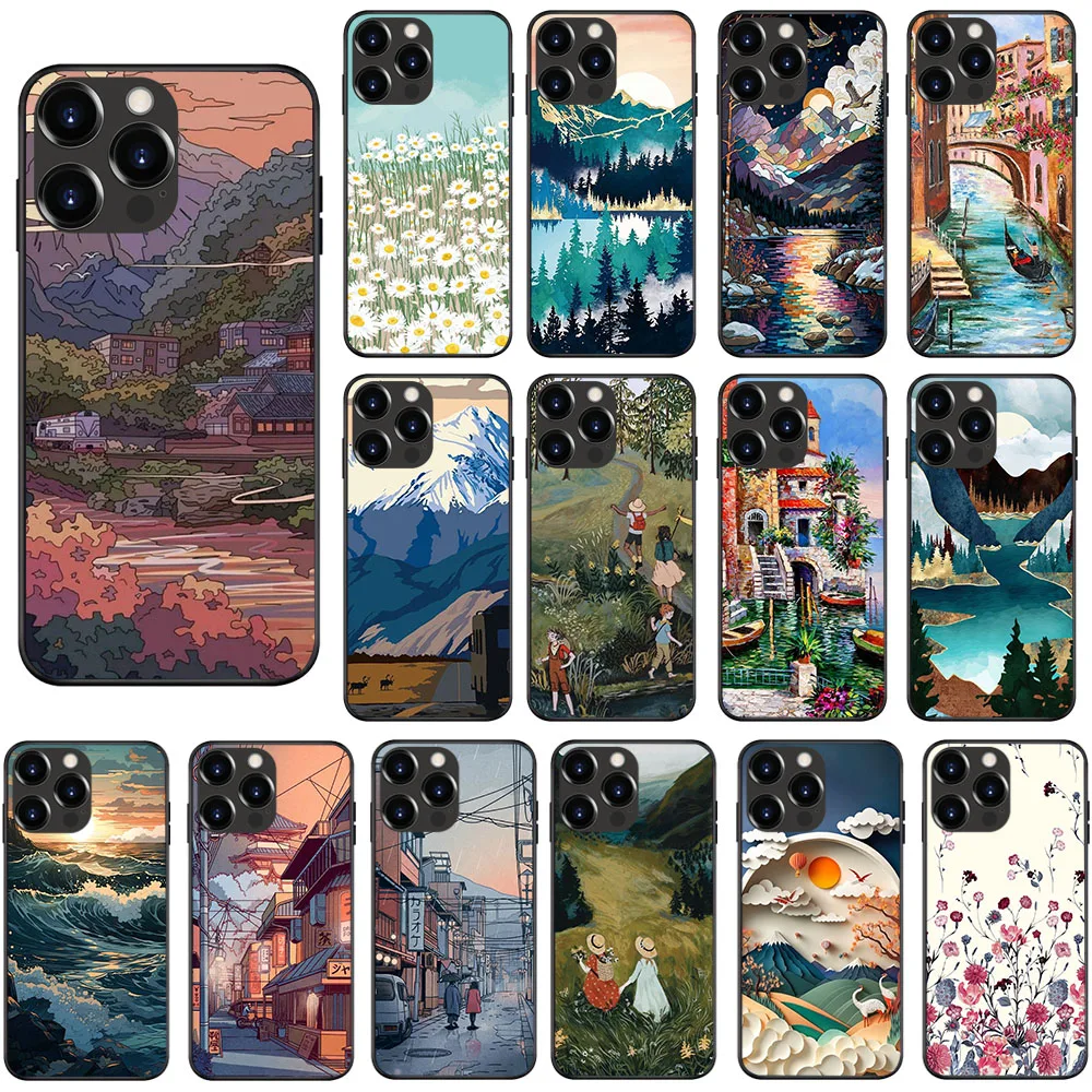 Мягкий чехол IT-4 с аниме ручной росписью для Samsung Note J2 J4 Core J5 J6 J7 J8 8 9 10 20 S21 Ultra Prime Plus