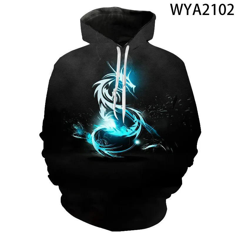 

Spring And Fall Hoodies Dragon Men Women Children 3D Printed Streetwear Sweatshirts Pullover Streetwear Cool Boy Girl Kids Tops