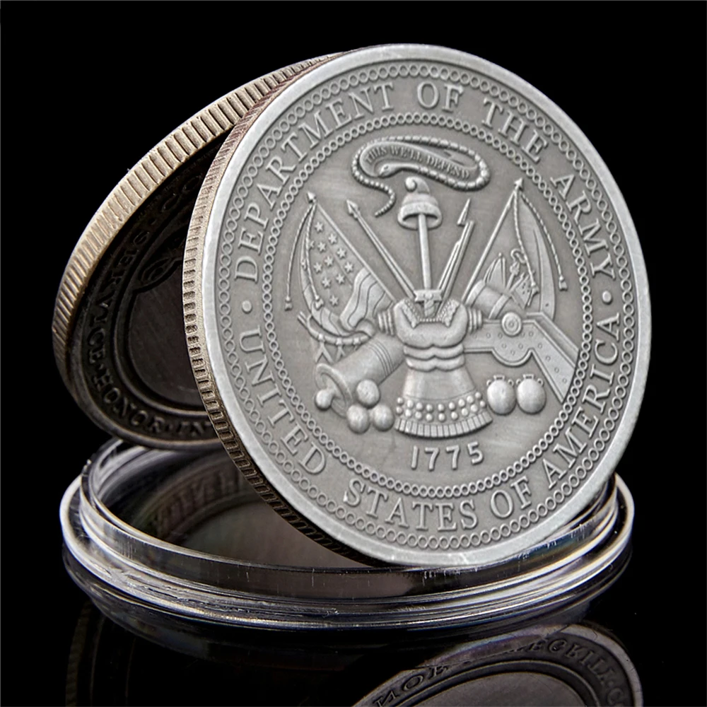 США военный M1A1 Abrams основной боевой танк вызов металлическая сувенирная монета