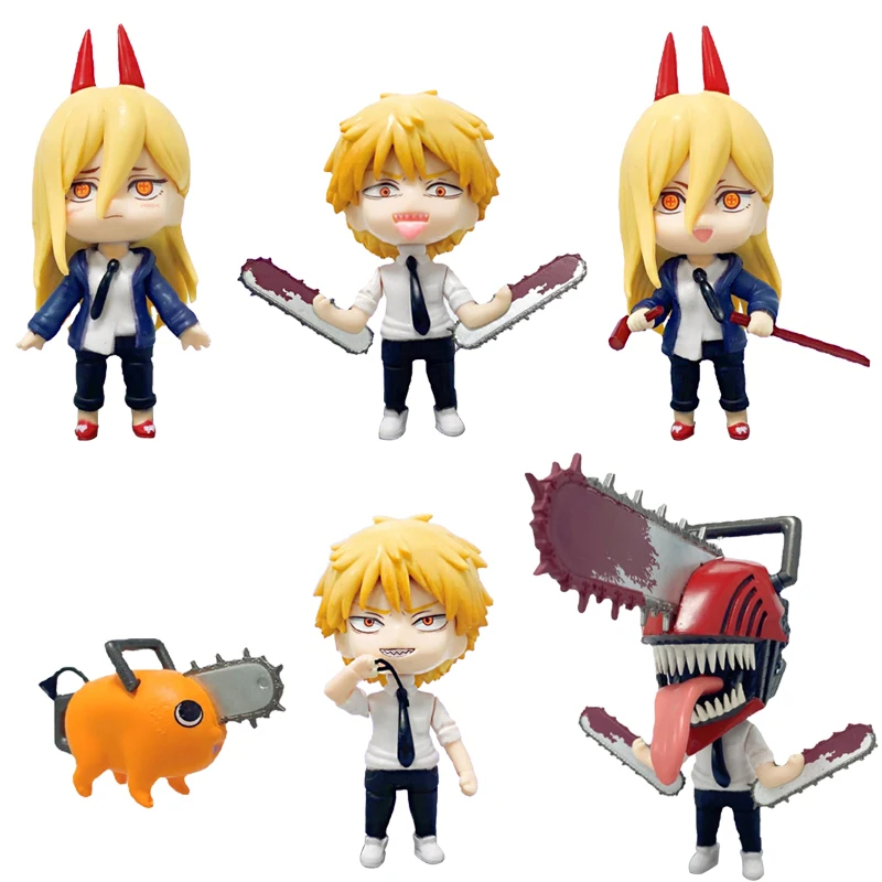 

Bandai Original Chainsaw Man Nendoroid Anime Figure Power Denji 11Cm Q Verision Collectile Model Action Figure Toys