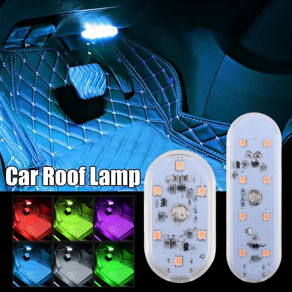 

Автомобильный светодиодный мини-светильник для интерьера, потолочное освещение для автомобиля, чтение, USB-украшение, лампа с магнитной заря...