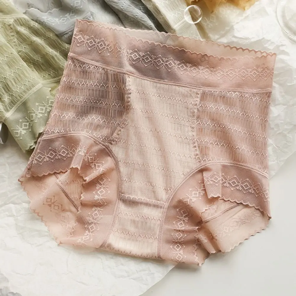 

Кружевные мягкие бесшовные трусики, женское удобное сексуальное нижнее белье со средней талией, милое нижнее белье для молодых девушек, сетчатые трусики