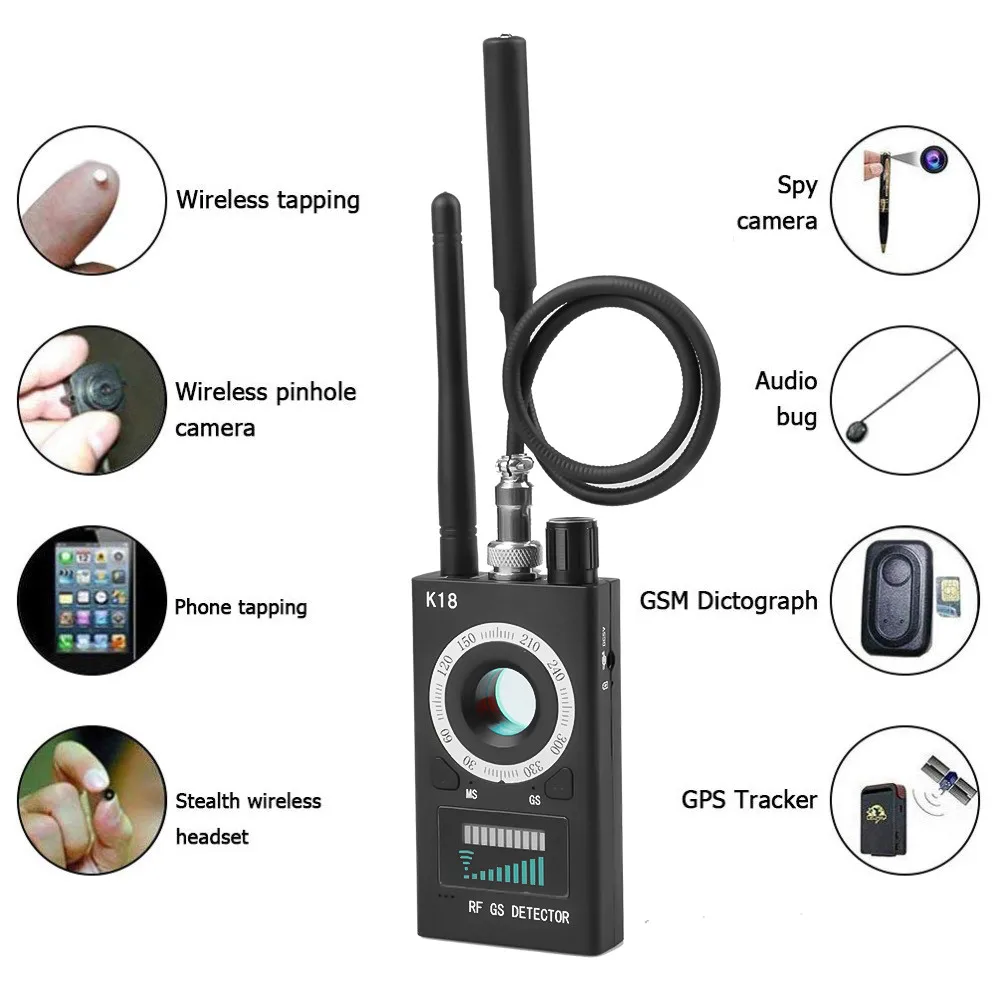 

K18 многофункциональный детектор анти-детектор 1MHz-6.5 ГГц GSM камера Анти-мониторинга фототрекер GPS детектор сигнала анти-местоположения