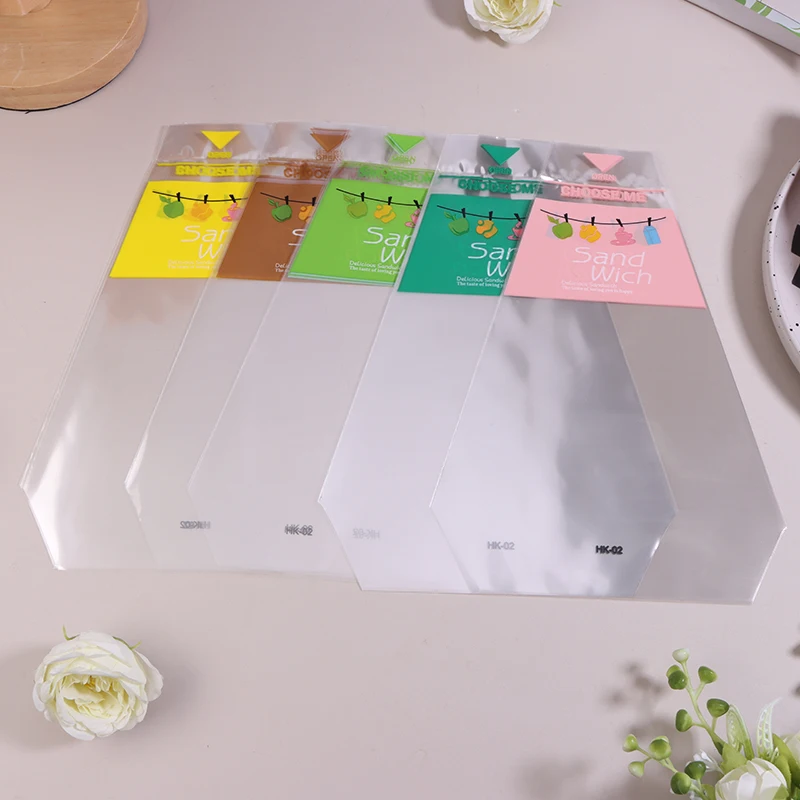 100 шт. упаковка для сэндвичей прозрачная треугольная выпечки торта хлеба пищи