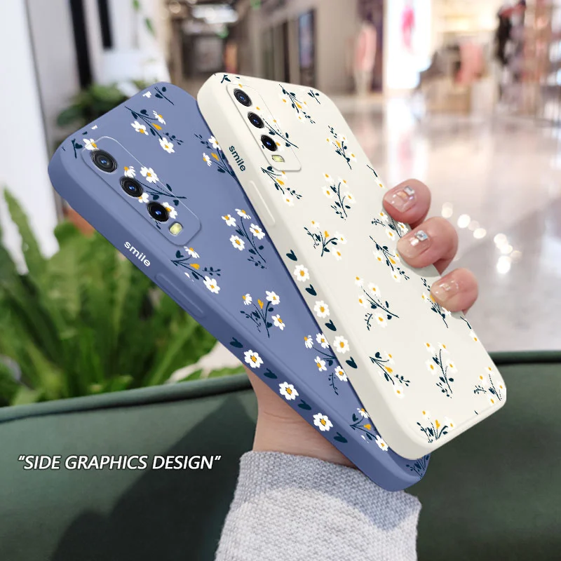 Цветы для VIVO Y20 Y12 Y15 Y15A Y19 Y21 Y30 Y50 Y33 Y35 Y76 Y91 Y95 S T I отверстие V23 V23E V21 V20 S1 Pro 4G чехол