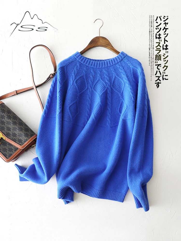 Кашемировый свитер женский с круглым вырезом 00 чистый кашемир осенне-зимний