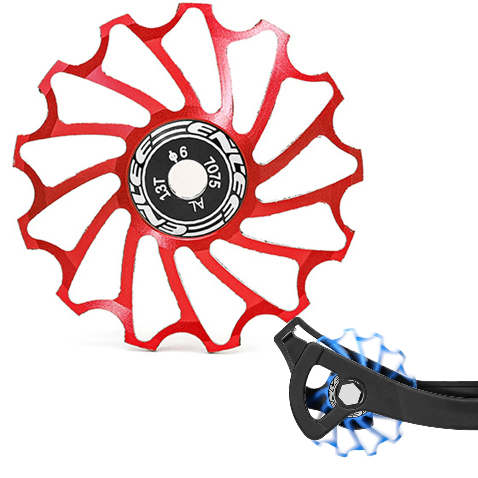 

Mountain Bike RearDerailleur Guide Wheel 11T/13T Ceramic Bearing Tension Wheel Road Bike Replacement Guide Wheel