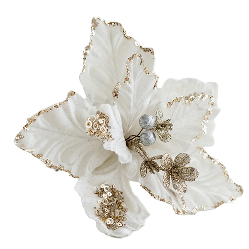 Navidad Parties Christmas Flowers Home Glitter Decorations Various Spaces Convenient Decoration Delicate Touch