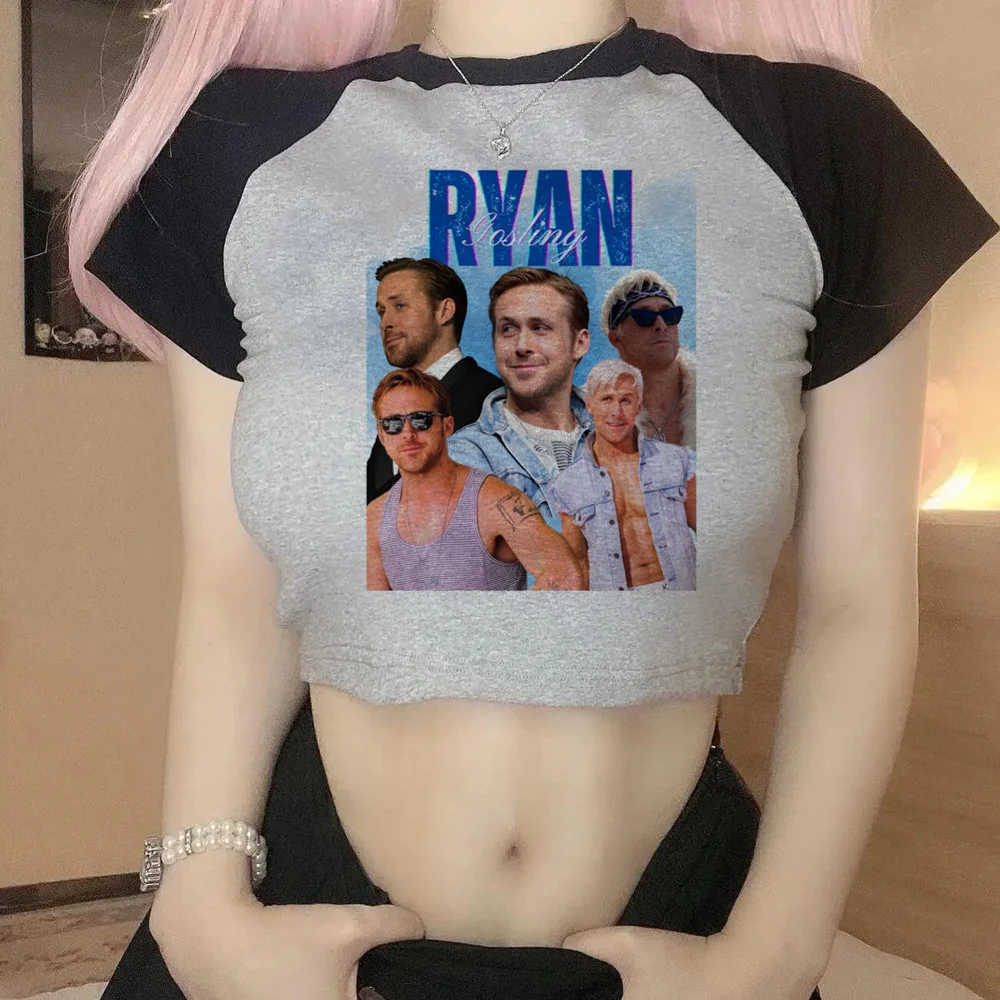 Кроп-топ Райан Гослинг yk2 трапециевидный женский сказочный кавайный винтажный