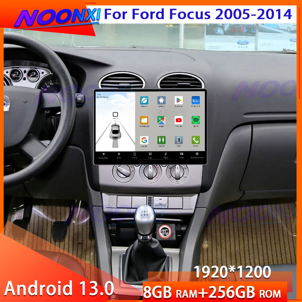 Фото Android13 Автомобильный радиоприемник Wi-Fi Navi для Ford Focus 2005-2014 Connect Kuga Мультимедиа GPS BT 2Din №1