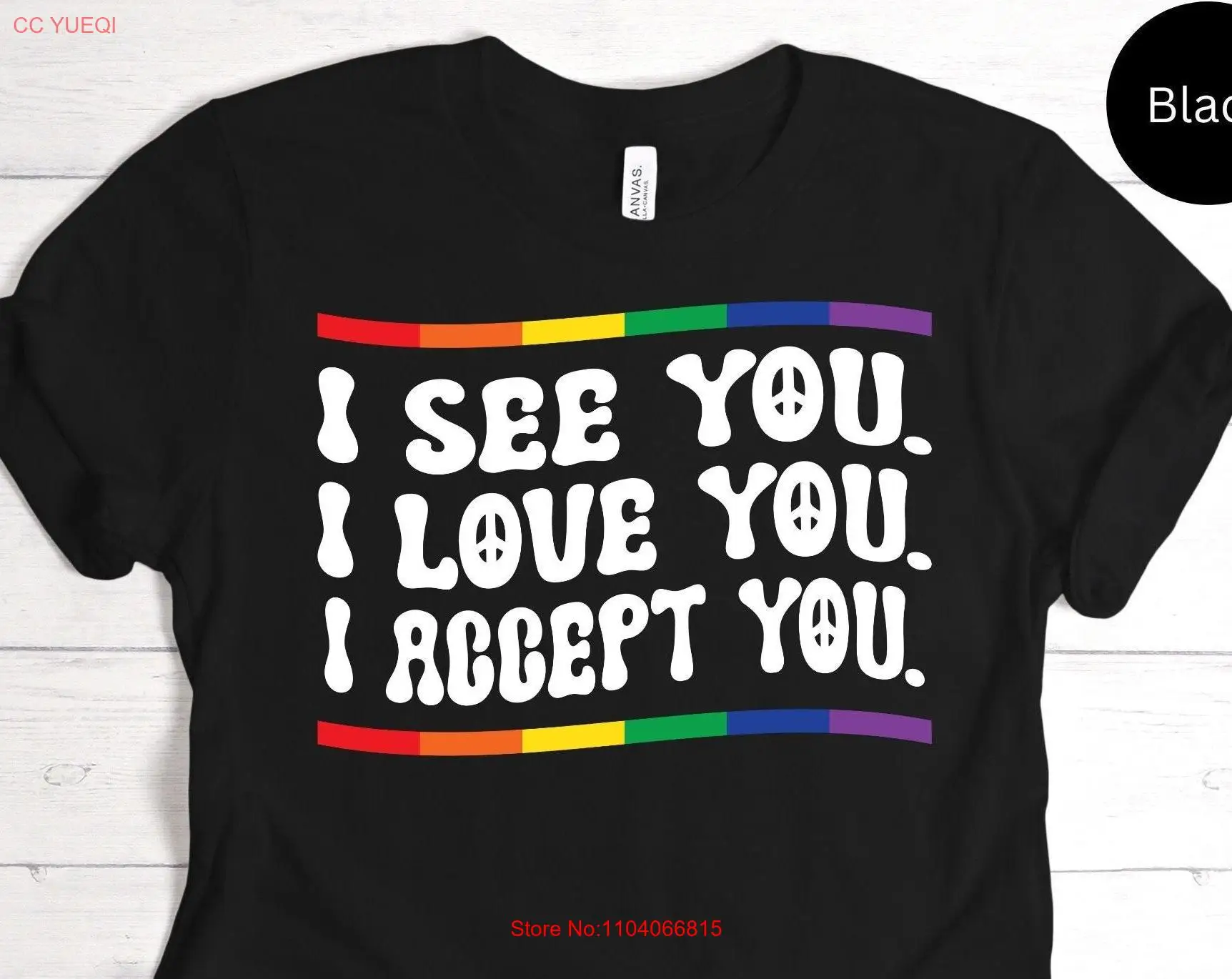 Футболка See Love AccepT для сотрудников сообщений ЛГБТК социальных прав активист