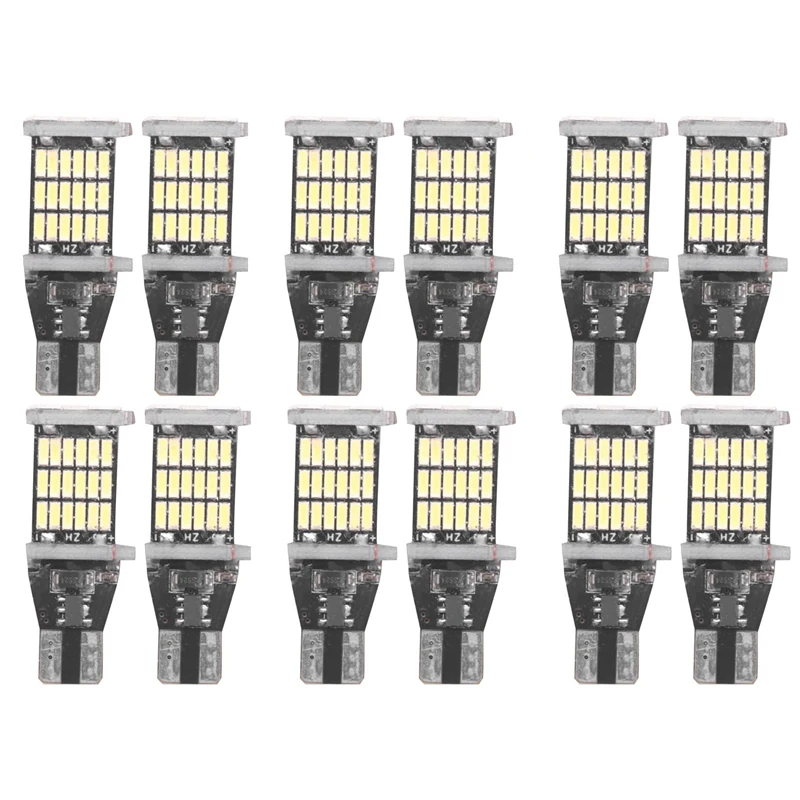 

12X T15 W16W 45 SMD 4014 светодиодные автомобильные лампы заднего хода 6000K белый