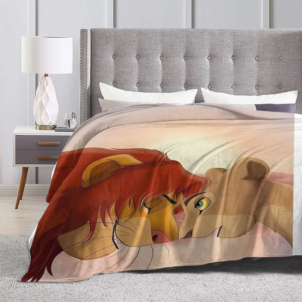 Фланелевые одеяла Король Лев теплое мягкое одеяло для путешествий на открытом